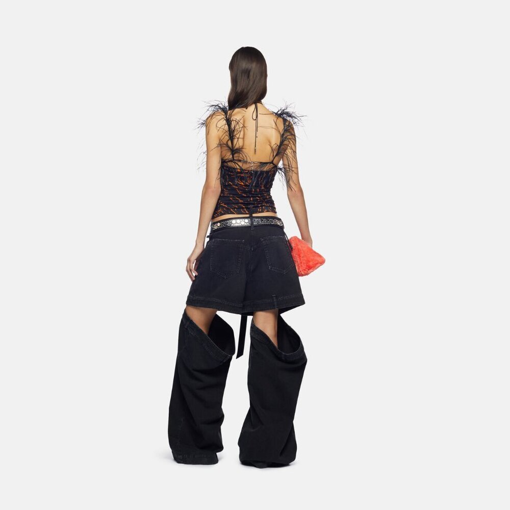 【THE ATTICO】Ashton cutout mid-rise wide-leg jeans ジーンズ THE ATTICO Ashton cutout mid-rise wide-leg jeans | NET-A-PORTER